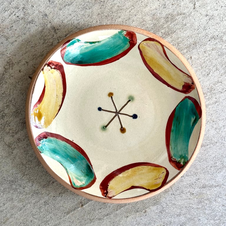 赤絵 華 / Champuru Plate
