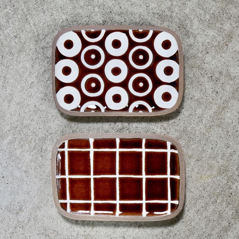 飴釉 / Rectangular Plate