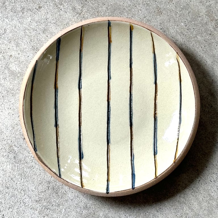 線彫〔ストライプ〕 / Champuru Plate