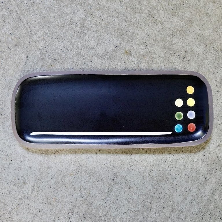 呉須丸紋〔長〕 / Rectangular Plate